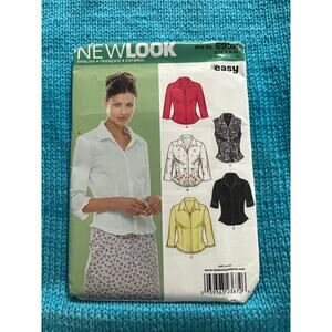 Simplicity 6952 Sewing pattern button down blouse 3/4 length sleeve size 8-18